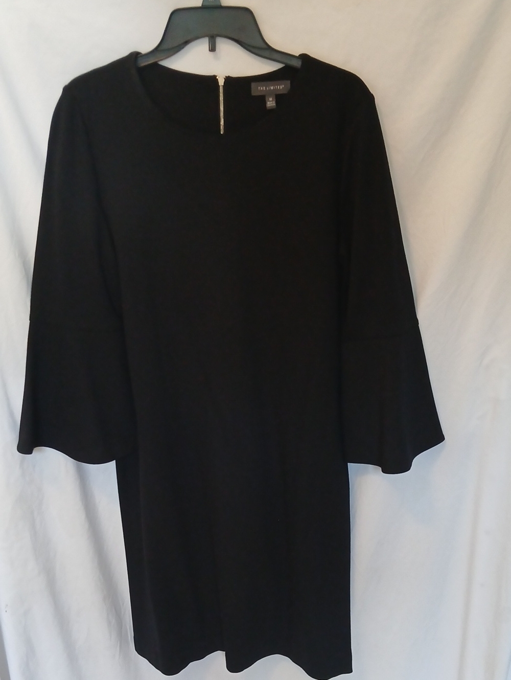 The Limited Black Long-Sleeve Shift Dress with Flared Sleeves